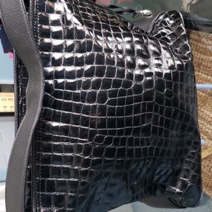 BRIGHTON PURSE crocodile print leather